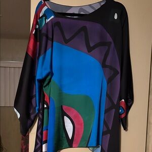 Colorful Abstract Women's Top